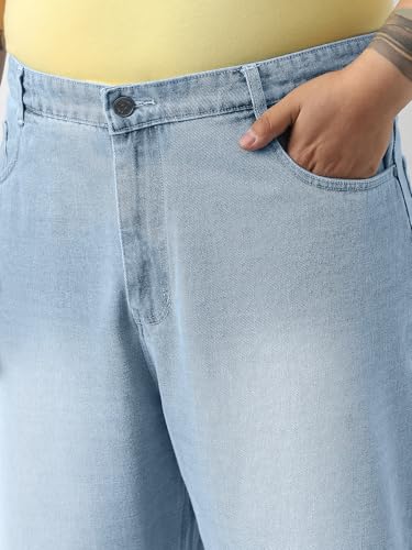 Image of Urbano Plus Men's Loose Baggy Fit Washed Jeans Non-Stretchable