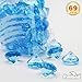 PMLAND 69 Pieces 25mm Big Round Acrylic Diamond Crystals Gems Treasure Gemstones for Baby Shower Table Scatters Vase Fillers Decoration Party Treasure Hunting Arts and Crafts - Light Blue