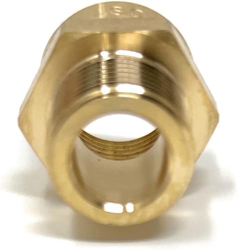 Miniatura 9 de Rosca G (Métrica BSPP) Macho a NPT Rosca Adaptador de tubería hembra - Adaptador sin plomo (38 pulgadas)