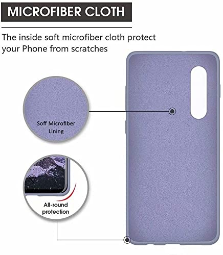 Image of DIZORO Liquid Silicone Soft Back Cover Case Designed for Samsung Galaxy A50 (Lavender Gray)