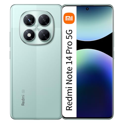 Xiaomi Redmi Note 14 Pro 5G 12GB RAM + 512G ROM Smartphone 6.67 Pulgadas 120Hz 200MP 5110mAh 45W Batería, Azul (con Cargador)