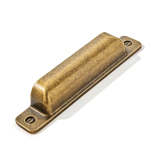 Dosoye 5 Packs3-3/4in(96mm) Drawer Pulls Antique Brass Cabinet Cup Pulls Kitchen Hardware Cabinet Handles Cabinet Pulls Dresser Drawer Handles Knobsantique Brass Cabinet pulls