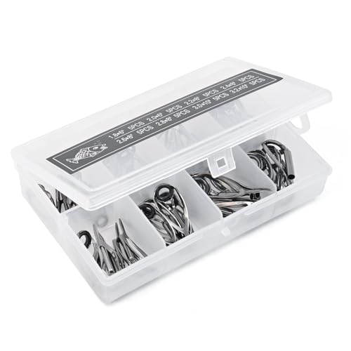 Kit d'œillets pour canne à pêche avec pièces de rechange et outil de fixation