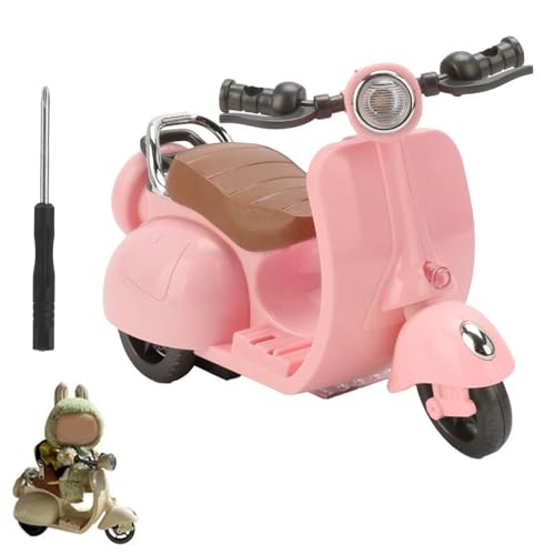 Scooter for Labubu with Light and Music Have A Seat for Labubu Accessories Mini Electric Doll Scooter Interactive Decor Desktop Ornaments for Labubu Collectors