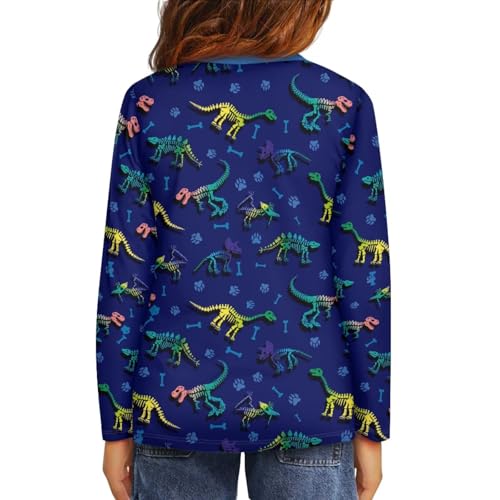 Image of Uourmeti Long Sleeve Tops for Boys Graphic T Shirts Teen Girls Active Pullover Tees