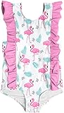 RAISEVERN Baby Girls Flamingo Swimsuit 2T Ruffles Bathing Suits 3T Cute Hawaiian Tropical Palm Tree