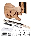 Fesley DIY Electric Guitar Kit with Mahogany Body/Maple Neck, Electric Guitars for Adults with 6 Strings, DIY Guitar Kit with Techwood Fretboard, Beginner Guitar with SS Pickups, TC Style, Natural