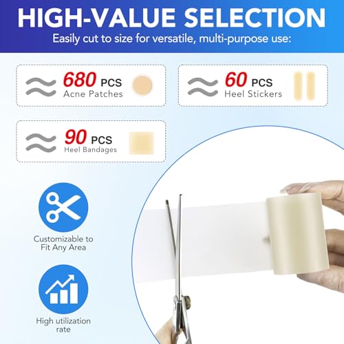 Image of Hydrocolloid Dressings Roll 2IN x 4.9FT,Hydrocolloid Dressing Pads for Wound Care, Supports Natural Healing, Ultra Absorbent, Reduces Friction, Breathable Pads
