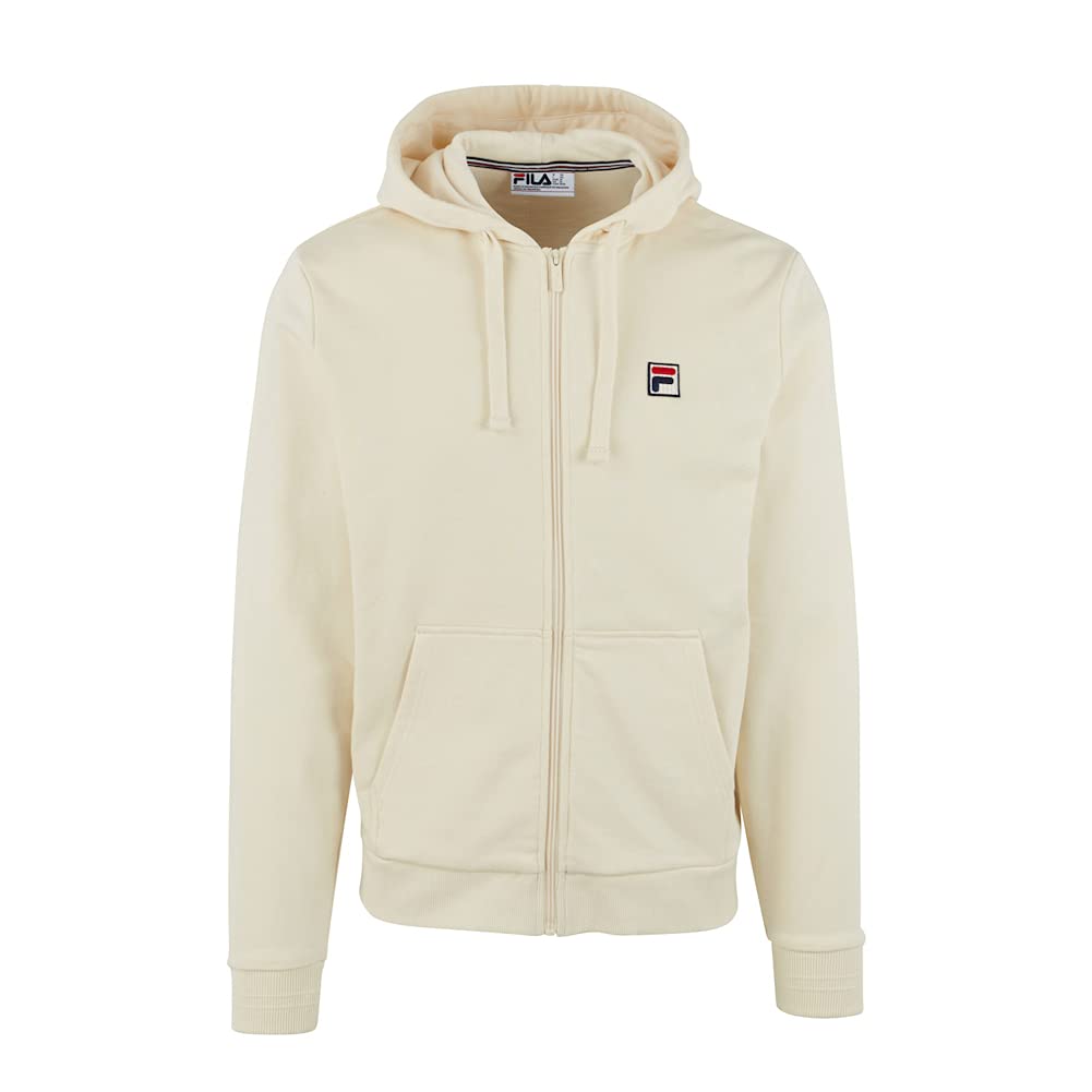 Mens Melvin Full Zip Essential Logo Hoodie Seed Pearl