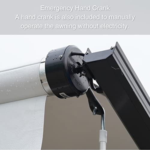 Awnlux Black Motorized Modular Retractable Rv Awning Full Set Assemblies For Rv, 5Th Wheel, Travel Trailers, Toy Haulers, And Motorhome - Rv Trailer Awning For Home Or Camper - 20X8 Ft - Black Fade #TOP6