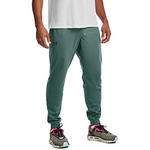 Under Armour Men's Sportstyle Tricot Joggers , Black (001)/White , Medium Tall #TOP5