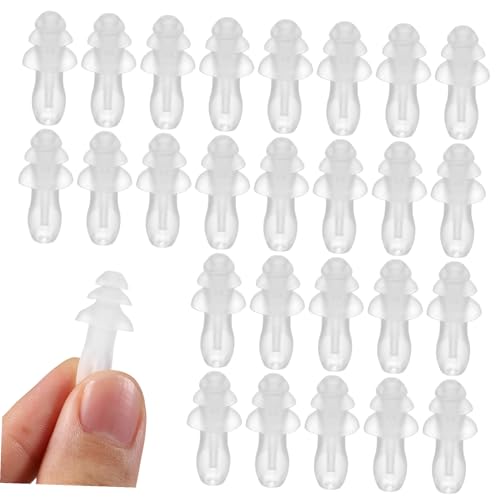 VERDANVERSE 40 piezas Unidades de Tapones de Silicona Transparentes Protectores Impermeables para Dormir y Reducir Ruido Suaves y Cómodos para Uso Prolongado y Natación