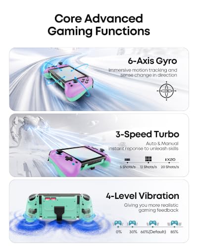 Image of OIVO VGA DESIGN Switch Controller Handheld for 1 /2 /OLED, Ergonomic Grip Stretch Joypad for SW Console, Wireless Controller with TMR Joysticks, RGB Lighting, Turbo, 4 Macros & Card Slot
