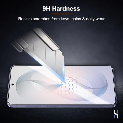 Image of Tempered Glass for Samsung Galaxy S26 - Military Grade 9H Screen Guard, Anti-Scratch, Shatterproof, Edge-to-Edge Full Coverage - Black Border