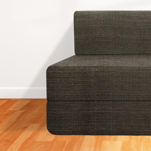 Image of CELLBELL Comfy Sofa Cum Bed 4x6 Feet | Foldable Dual Use Couch Bed with Soft Cushions, Washable Fabric Cover & Sturdy Frame | Space Saving Modern Design for Living Room, Bedroom & Guest Use (Grey)