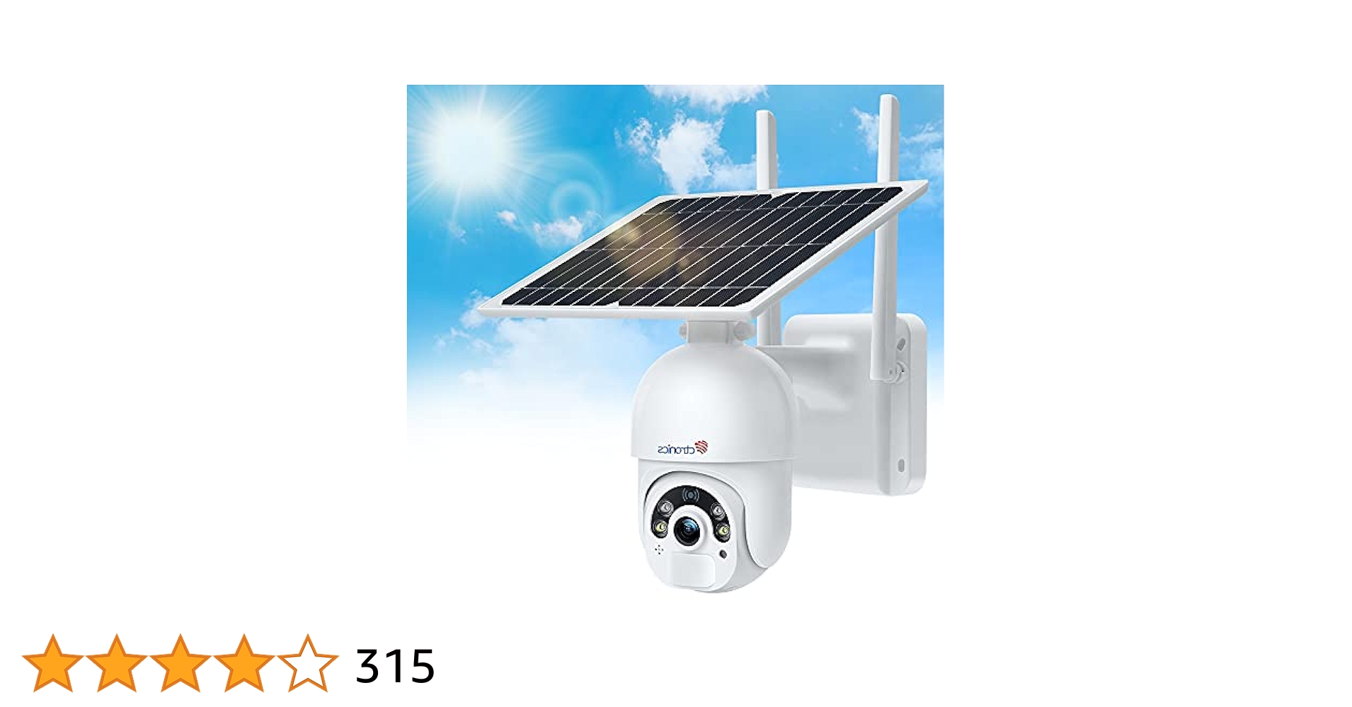 Ctronics 防犯カメラ ワイヤレス ソーラー Ctronics 2K 3MP ワイヤレス ソーラー セキュリティ カメラ (Wi