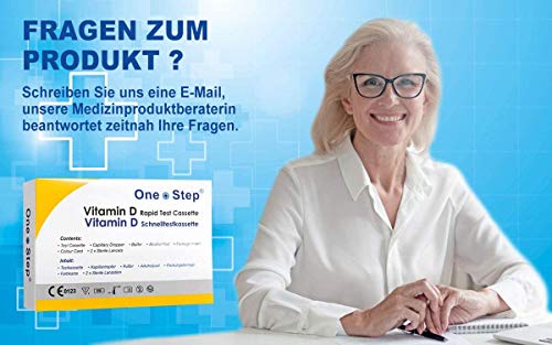 2 Stück One+Step Vitamin D Test Kit Selbsttest I Vitamin D Mangel zu Hause testen I Vitaminmangel erkennen I Ohne Labor direkt zu Hause auswerten