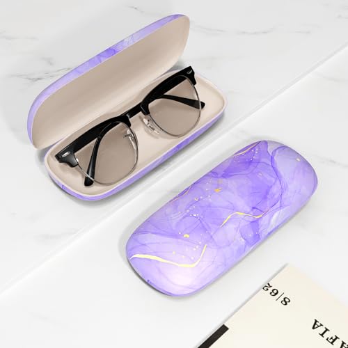 Image of Eyeglasses Case, Portable Hard Shell Protective Case for Glasses, Eyeglass Holder Box for Women with Cleaning Cloth