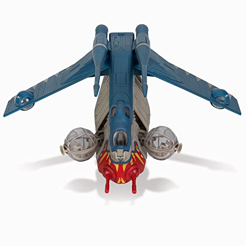 star wars micro galaxy squadron republic gunship muunilinst-10 - 8-inch starfighter class vehicle with three micro figure accessories