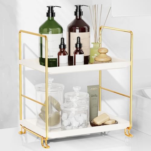 MYXLINK 2 Tier Bathroom Counter Organizer, Luxury Bathroom