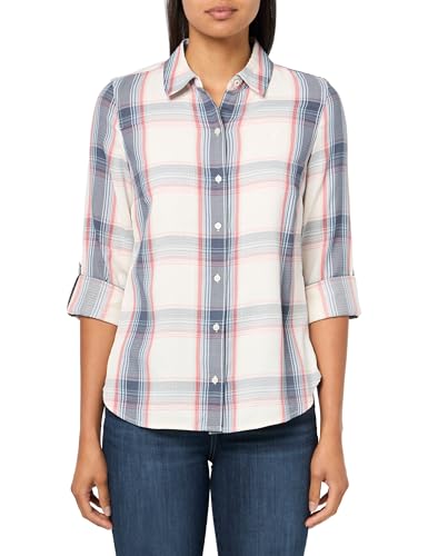 Image of Nautica Women's Button Front Long Sleeve Roll Tab Shirt