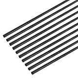 M METERXITY 10erPcs Kohlefaserstäbe 300mm Länge 2mm Durchmesser Kohlefaser Massive Matte Stange Für RC Flugzeug/DIY Basteln/Quadrocopter Arm/Modellbau Drachen Flügel Rohr [11.81 x 0.08IN]