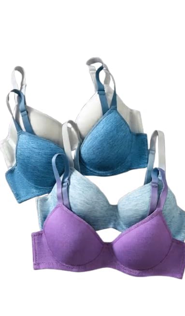 Women's & Girl's Regular Wear Milange Cotton Material Seamless Soft Padded Push-up Bra, (Pack- of 2, Multi-Random Color as per Availability-image-26