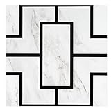 Retro Self Adhesive 12-Inch Vinyl Floor Tiles, 20 Tiles - 12' x 12', Affinity Pattern - Peel & Stick, DIY Flooring for Kitchen, Dining Room, Bedrooms & Bathrooms by Achim Home Decor