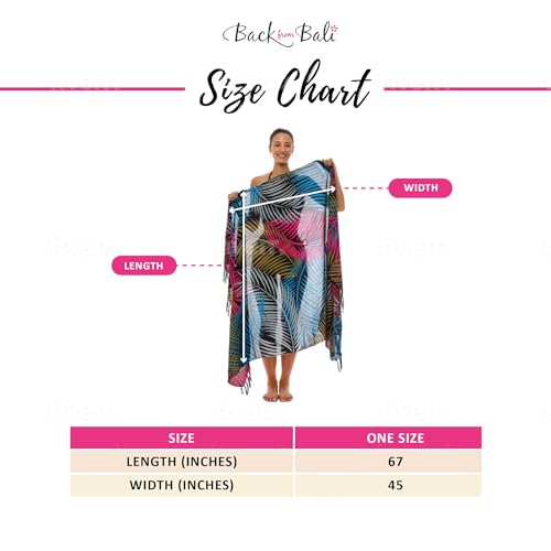 Back From Bali Womens Print Sarong Swimsuit Beach Cover Up Wrap Skirt Pareo4