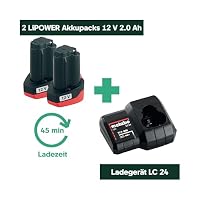 Metabo Akku-Schlagbohrschrauber PowerMaxx SB Basic (600385500) 12V 2x Li-Ion; Ladegerät LC 40; Kunststoffkoffer, Art des Akkupacks: Li-Ion , Akkuspannung: 12 V, Akkukapazität: 2 x 2 Ah – Ansicht 5