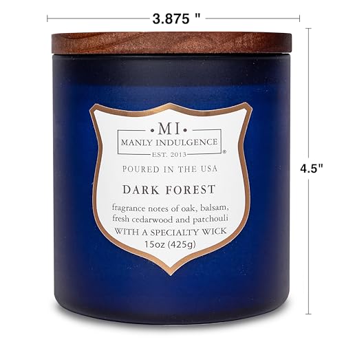 Manly Indulgence 117197 Dark Forest Scented Jar Candle For Men, Wood Wicked Candle, 15 Oz - Oak, Balsam, Fresh Cedarwood & Patchouli thumb #5