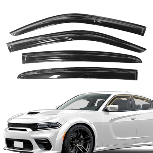 Rain Guards Window Visors Deflectors Fit 2011-2021 Dodge Charger Window Visors for Cars Vent Deflector 4Pcs