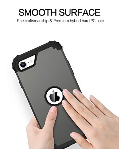 Bentoben XDD-K919-06-FBA For Iphone Se 2022 Case And Phone Case Iphone Se 2020, Heavy Duty 3 In 1 Full Body Rugged Shockproof Hybrid Hard Pc Soft Rubber Bumper Drop Protective Girl Women Boy Men Iphone Cover,Gunmetal thumb #4