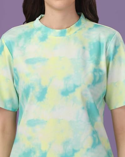 Image of Women Tie Dye Co Ord Set | Trendy T-Shirt & Jogger Pant Lounge Wear Set for Women & Girls | Soft Stretchable Fabric | Casual Wear, Travel & Home Use