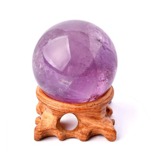Amethyst Sphere for, Purple Hand-Polished Crystal Ball for Home Office Decor, Divination Stone Orb for Feng Shui,Collection,40mm