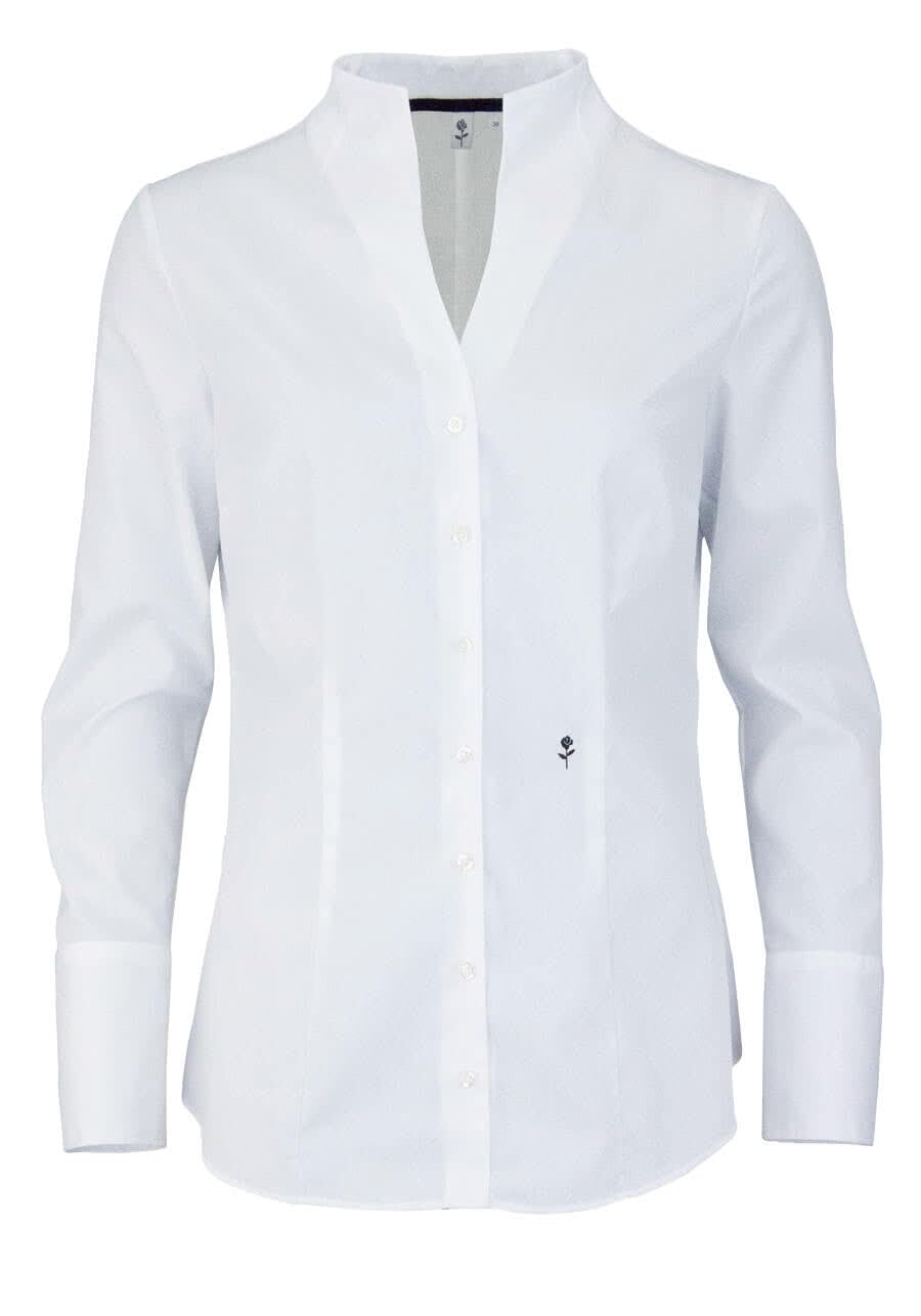 Seidensticker Damen Bluse - Hemdbluse - Kelchkragenbluse - Klassisch - Elegant - Bügelleicht - Slim Fit - Kurzarm - Uni - 100% Baumwolle