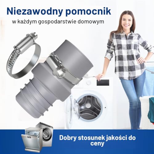ZESTAW Złączka węża odpływowego VIOKS + 2 obejmy 20-32mmØ