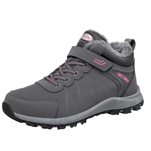 Moudn Botas de Nieve Mujer Forradas con Pelo Botas de Invierno Impermeables Zapatos de Senderismo Antideslizantes Zapatos Trekking