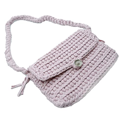 Sac tricoté à la main rose Quipo, le cadeau artisanal idéal pour elle