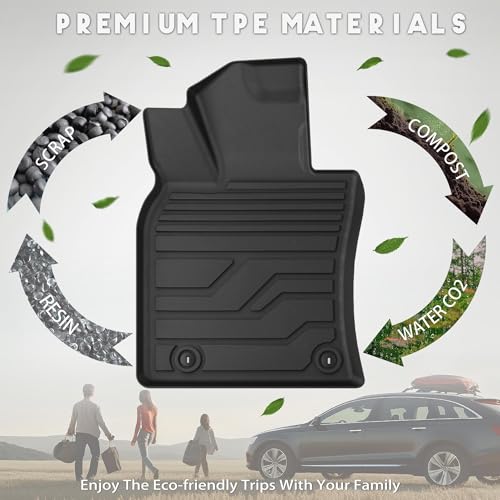 KARPAL Floor Mats Fit for Toyota Camry 2025 2026 Hybrid/SE/LE/XLE/XSE, Custom Fit All Weather TPE Camry Accessories 1st & 2nd Row & Trunk Mat Full Set Floor Liners - Thumbnail 7