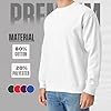 Love My Fashions Mens Sweatshirts Crew Neck And Long Sleeve Plain Sweater Fleece Jumper for Men Uk White #4