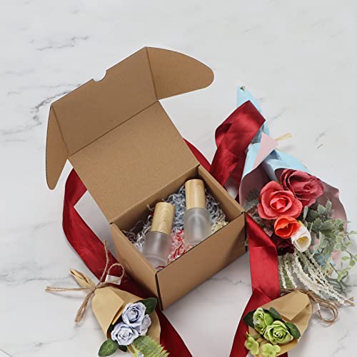 RLAVBL Pack de 25 Cajas de Carton 15,2x10,5x10,3cm con Tapa para Envios de Paquete, Cajitas de Papel Kraft para Regalo o Embalaje, Marron. - imagen 5