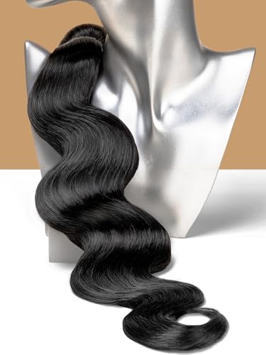inlovwith Body Wave Bundles Human Hair, 100% Unprocessed Indian Healthy Virgin Hair Bundles for Women, Keep Texture After Multiple Washes(Single Bundle, 30 Inches)