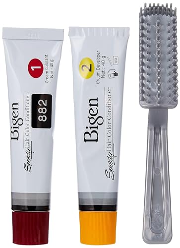 Bigen Speedy Hair Color, 40g + 40g - Brownish Black 882 (Pack of 1) - Image 4