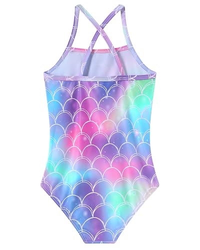 Girls Swimsuit One Piece Bathing Suit Quick Dry Beach Swimwear Cute Cross Shoulder Strap Swimming Suits 2-10 Years2