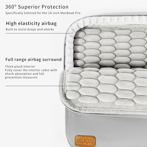 Image of MOCA 360 Protective Laptop Sleeve for 15-inch MacBook Air M4 /A3241 2025, M3 /A3114 2024, M2 /A2941 2023 Laptop Water-Resistant Computer Case Bag, Dell XPS 15, HP Spectre /Envy 15, Lenovo Yoga 7i /9i, ASUS ZenBook 15