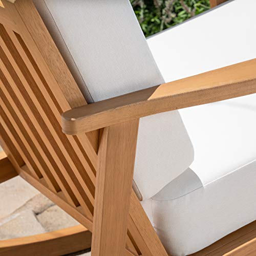 Glenbrook Mid Century Wooden Rocking Chair Outdoor Patio And Porch Seating #TOP5