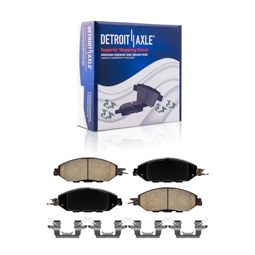 Image of Detroit Axle - Brake Kit for 2014-2020 INFINITI QX60 2013-2020 | Nissan Pathfinder 2015-2021 Murano, Disc Rotors Ceramic Pads Replacement 12.60 inch Front and 12.13 inch Rear Rotor