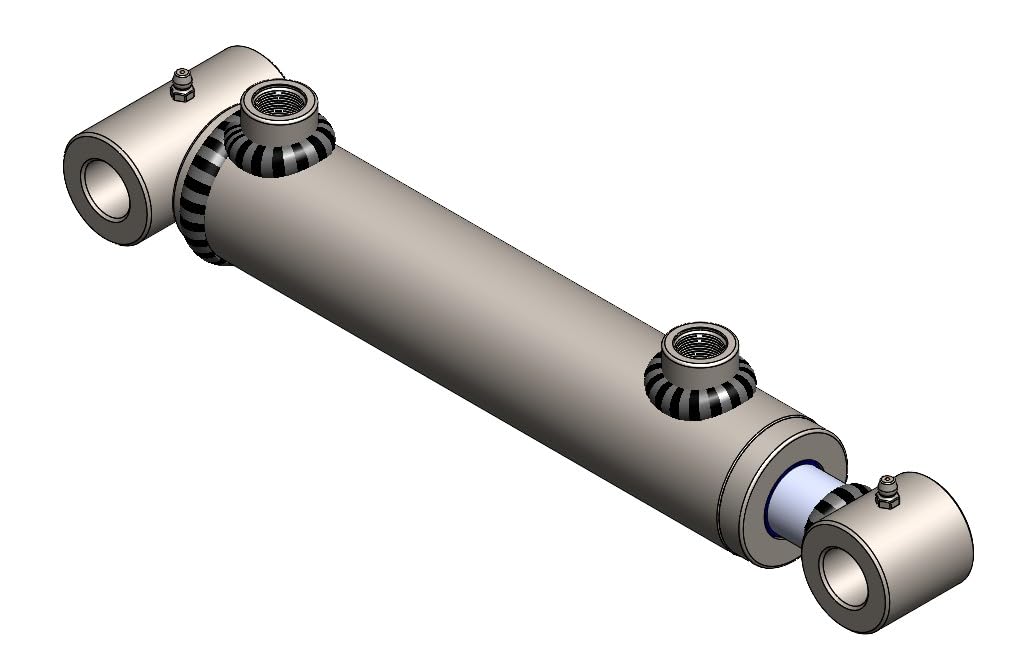 Hydraulikzylinder doppeltwirkend mit Querbuchsen versch. Varianten (40/25, 600 mm)