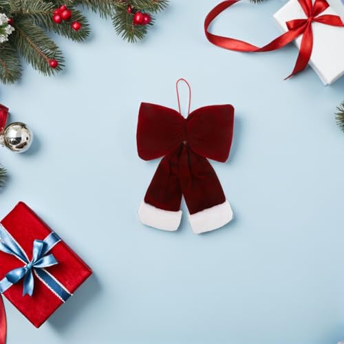 Lazo Navideño de Franela Solución para Espacios Vacíos en Árboles y Coronas de Navidad 6